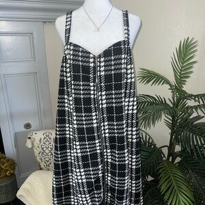 NWOT SHEIN Curve Black and White Plaid Women's Dress 3X